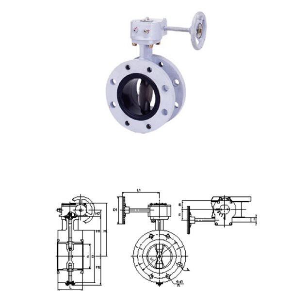 KITZ開滋齒輪型，法蘭型10K蝶閥B-10DJFU-600A