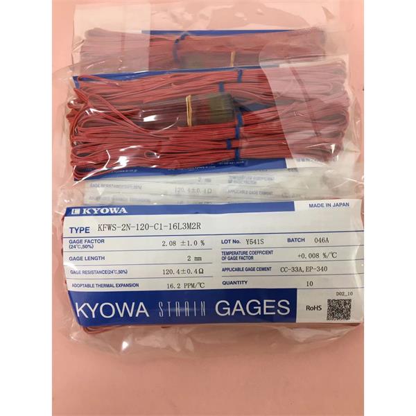 日本KYOWA共和通用型應(yīng)變片帶導線免焊接KFGS-2-500-C1-16 N30C3