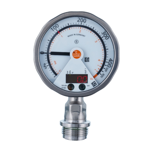 德國IFM易福門帶模擬顯示屏的齊平式壓力傳感器PG2733 PG-025-REA01-MFRKG/US/ /P