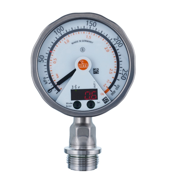 德國IFM易福門帶模擬顯示屏的齊平式壓力傳感器PG2733 PG-025-REA01-MFRKG/US/ /P