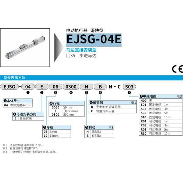CKD喜開理電動(dòng)執(zhí)行器（無(wú)馬達(dá)型）滑塊型EJSG-04E120800BCN-CR01